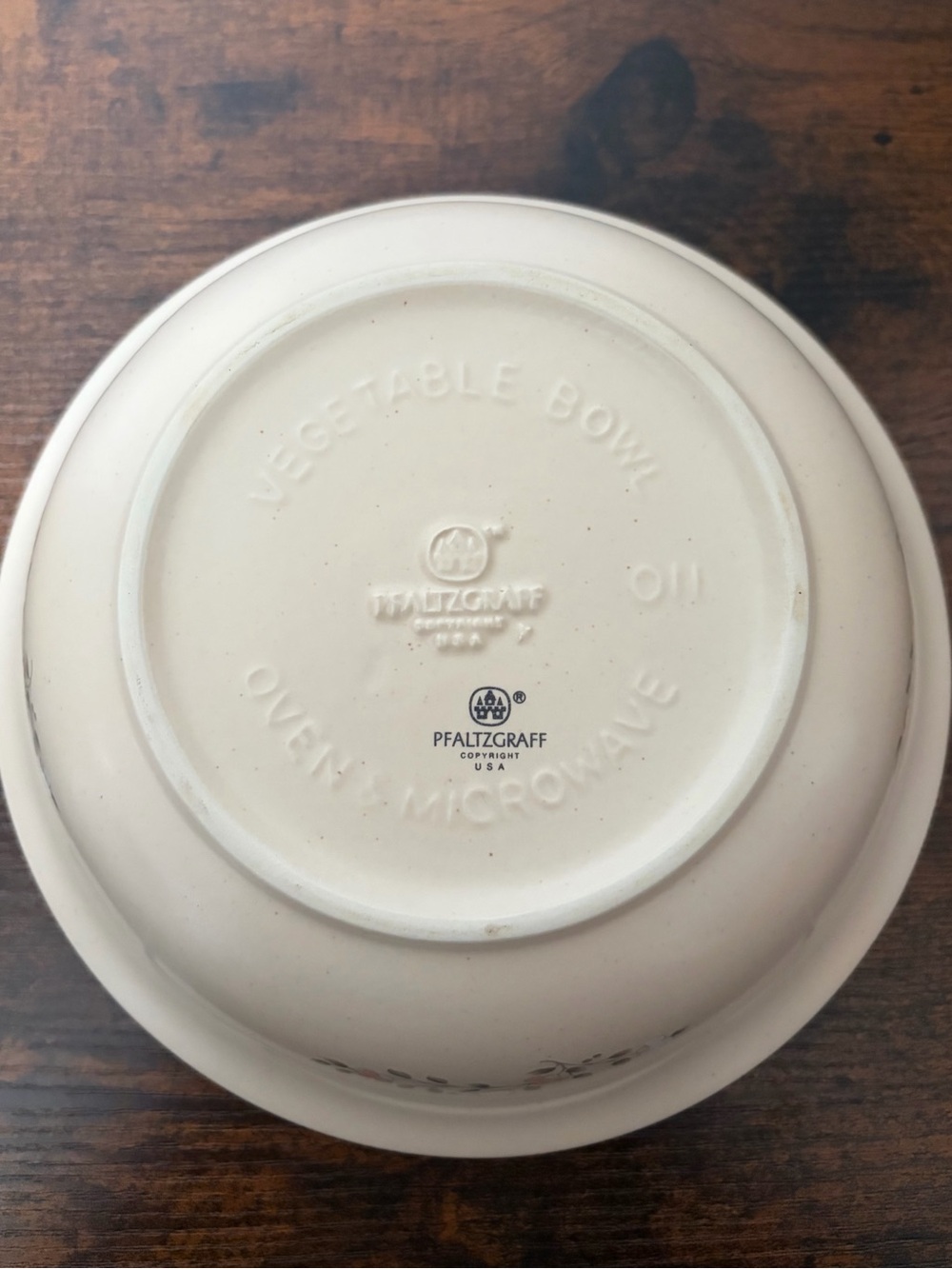 Pfaltzgraff Vegetable Bowl Remembrance Pattern - Picture 5 of 7